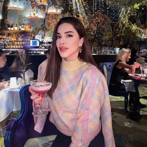 NWOT Zara Knit Argyle Sweater